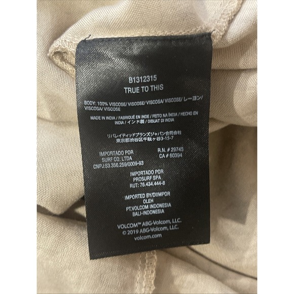 Volcom Women's Cha Ching Toanl Leopard Print Midi Dress Size‎ Medium Beige - Picture 9 of 10